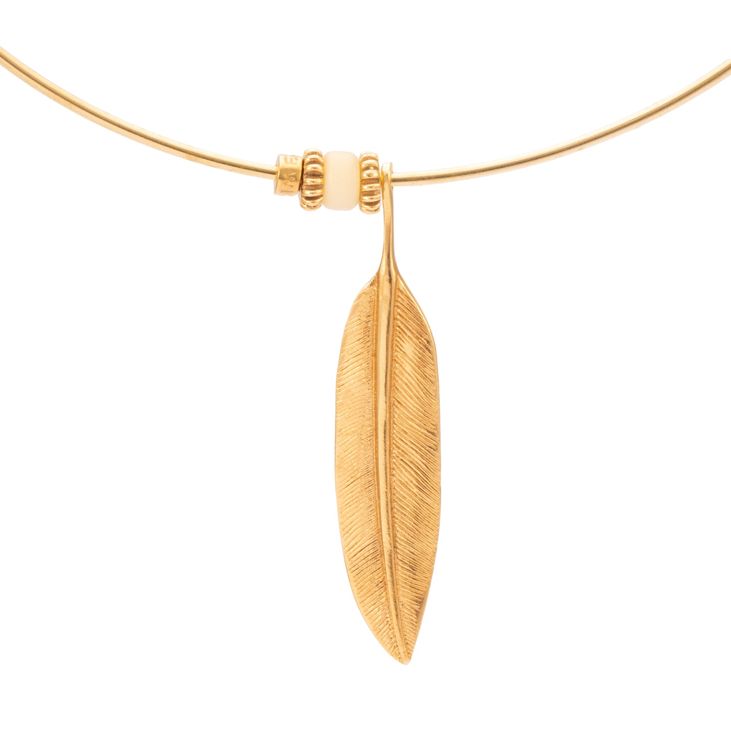 GARGANTILLA 1.5MM PLUMA GRANDE Y ASTA