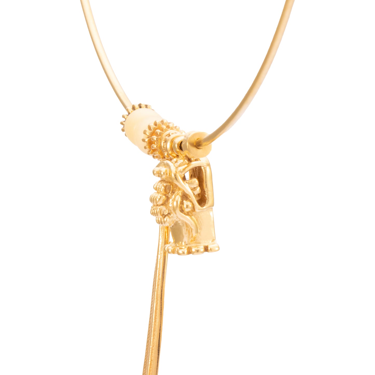 GARGANTILLA 1.5 MM PLUMA GRANDE, DRAGON Y ASTA