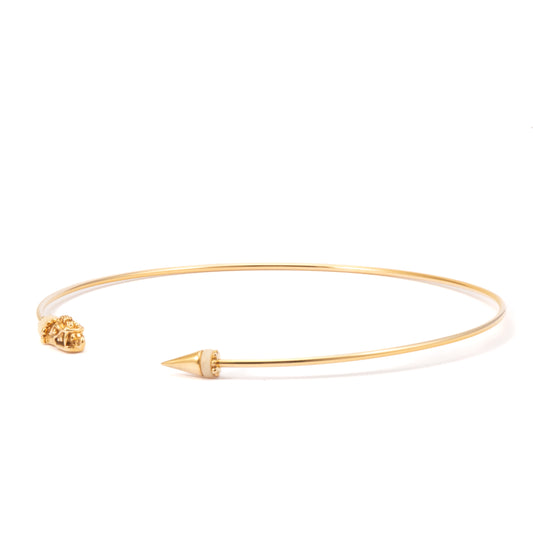 GARGANTILLA 3MM DRAGON, TACHUELA Y ASTA