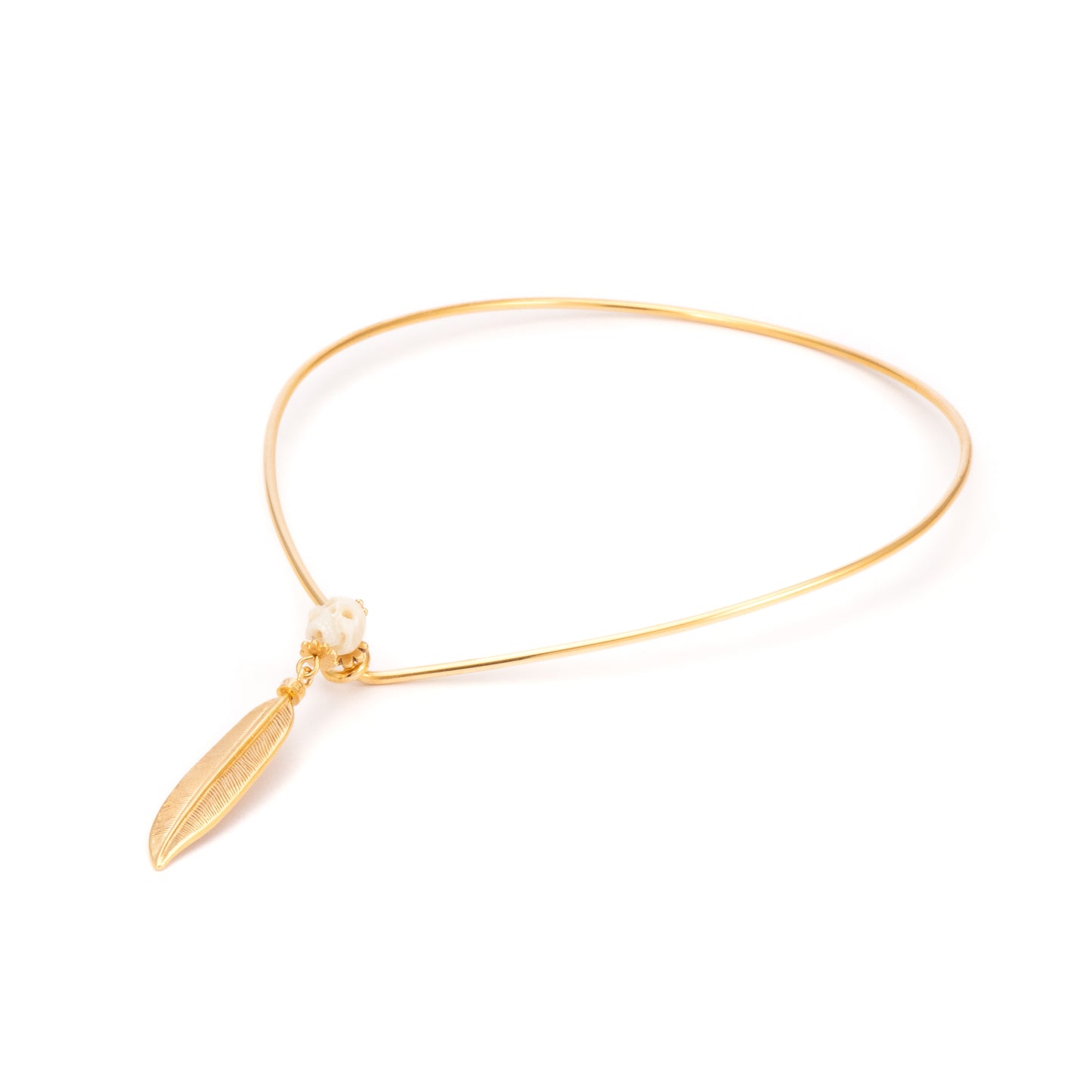 GARGANTILLA CALAVERA PLUMA GRANDE