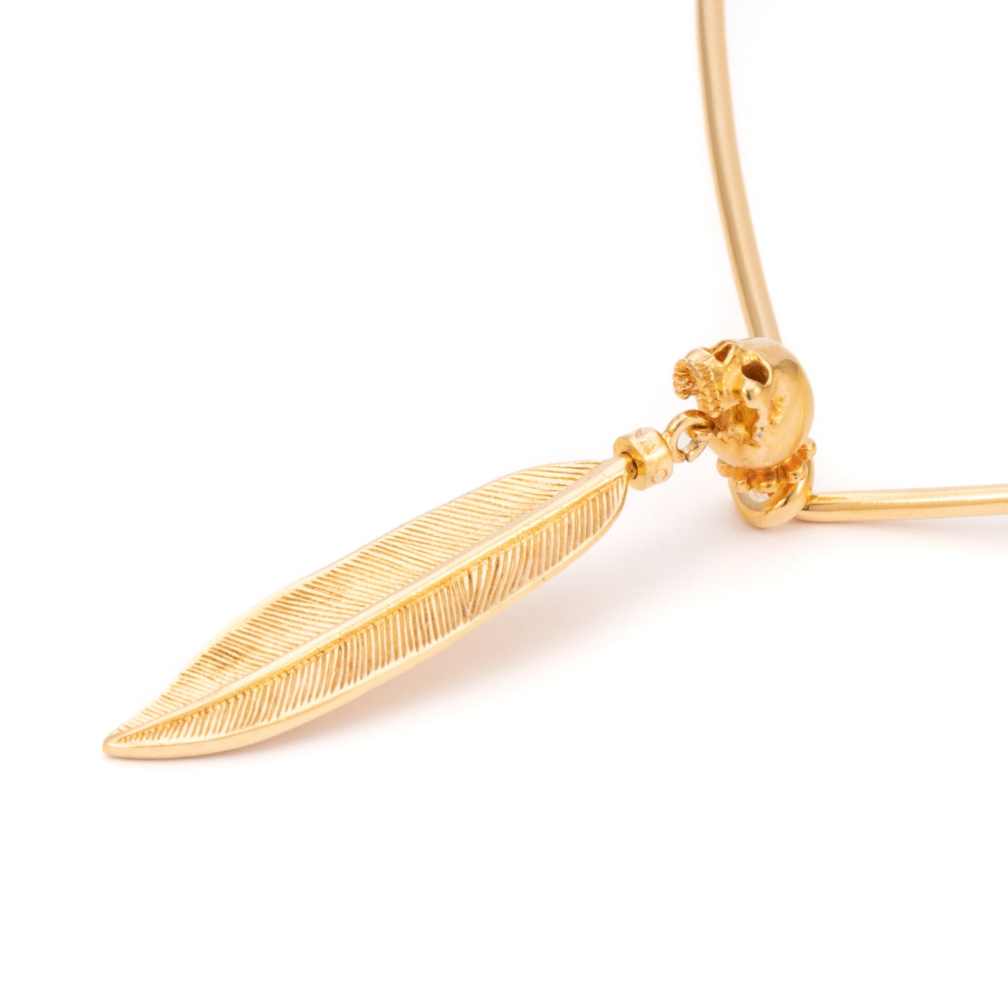 GARGANTILLA CALAVERA PLUMA GRANDE