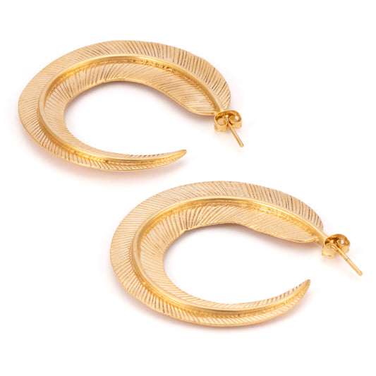 PENDIENTE PLUMA ARO GRANDE