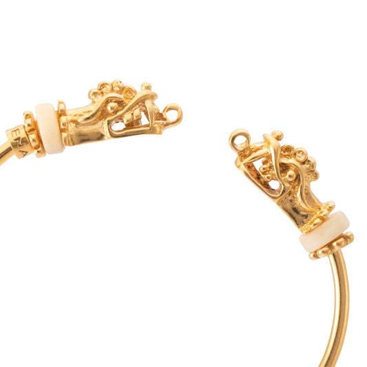 PULSERA 3MM 2 DRAGONES Y ASTA