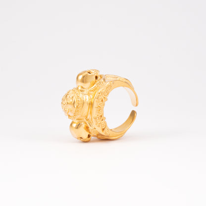 ANILLO 2 CALAVERAS CRUZ