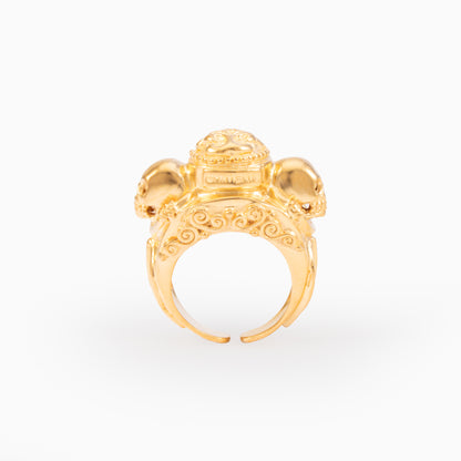 ANILLO 2 CALAVERAS CRUZ