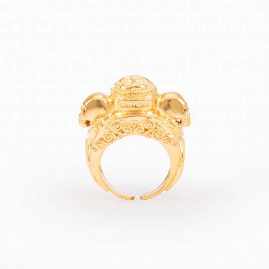 ANILLO 2 CALAVERAS CRUZ