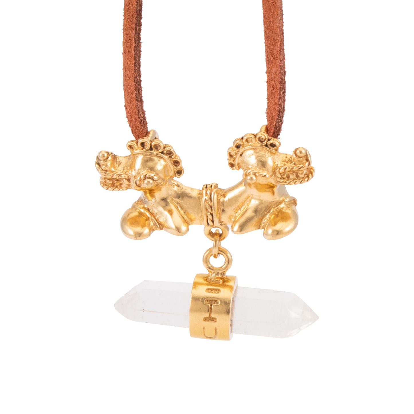 COLGANTE ANTELINA TIGRE DOBLE Y CUARZO