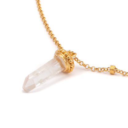 COLGANTE CADENA BOLITAS MEDIANO CUARZO