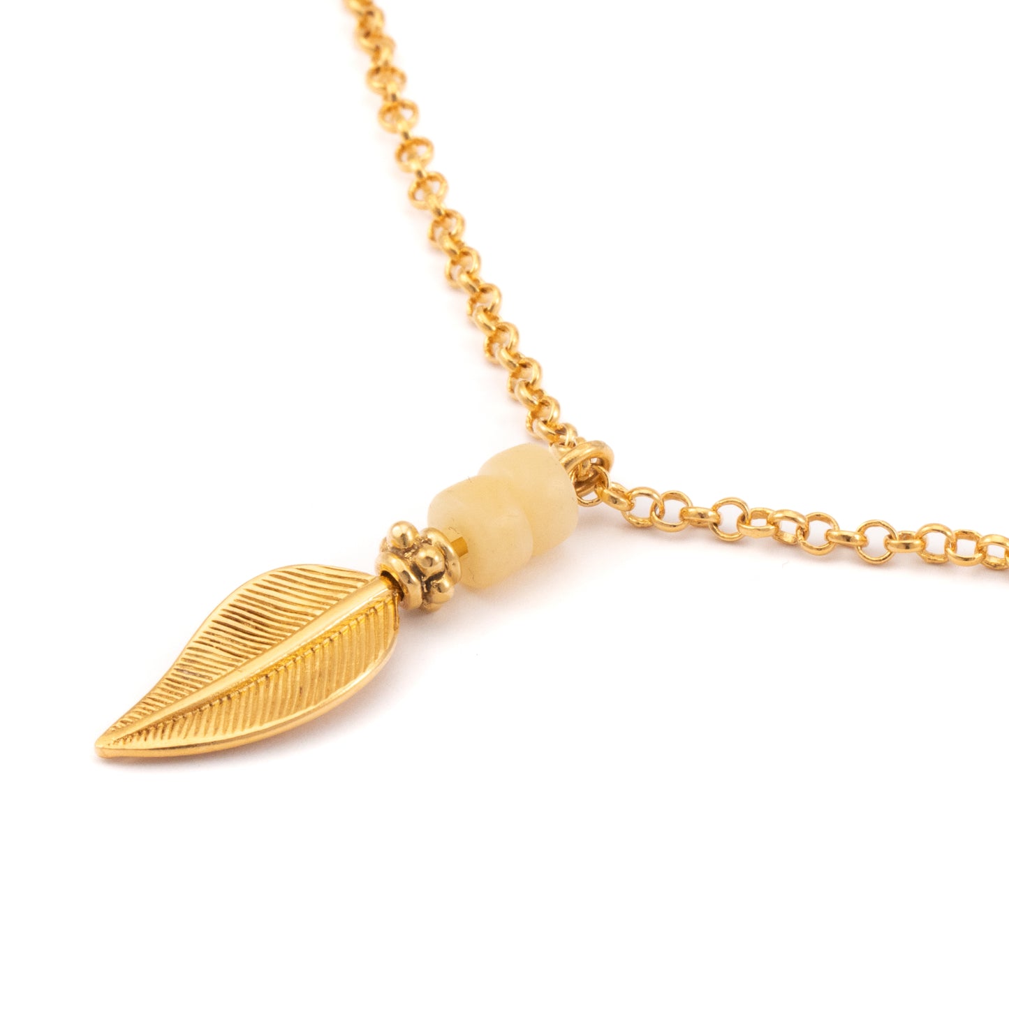 COLGANTE CADENA PLUMA PEQUEÑA Y ASTA