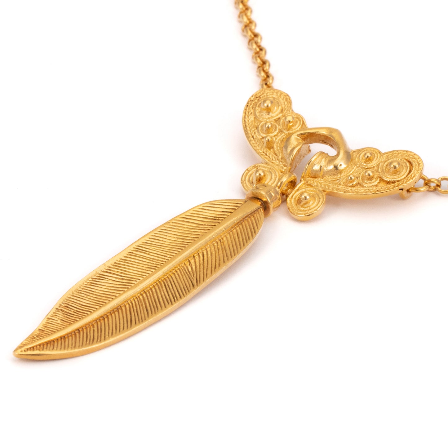 COLGANTE CADENA NARIGUERA PLUMA