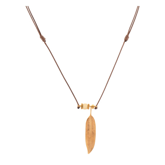 COLGANTE HILO ENCERADO PLUMA GRANDE Y ASTA