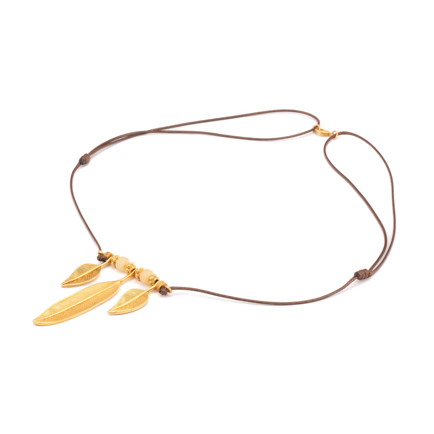 COLGANTE HILO ENCERADO PLUMA GRANDE, PLUMA PEQUEÑA Y ASTA