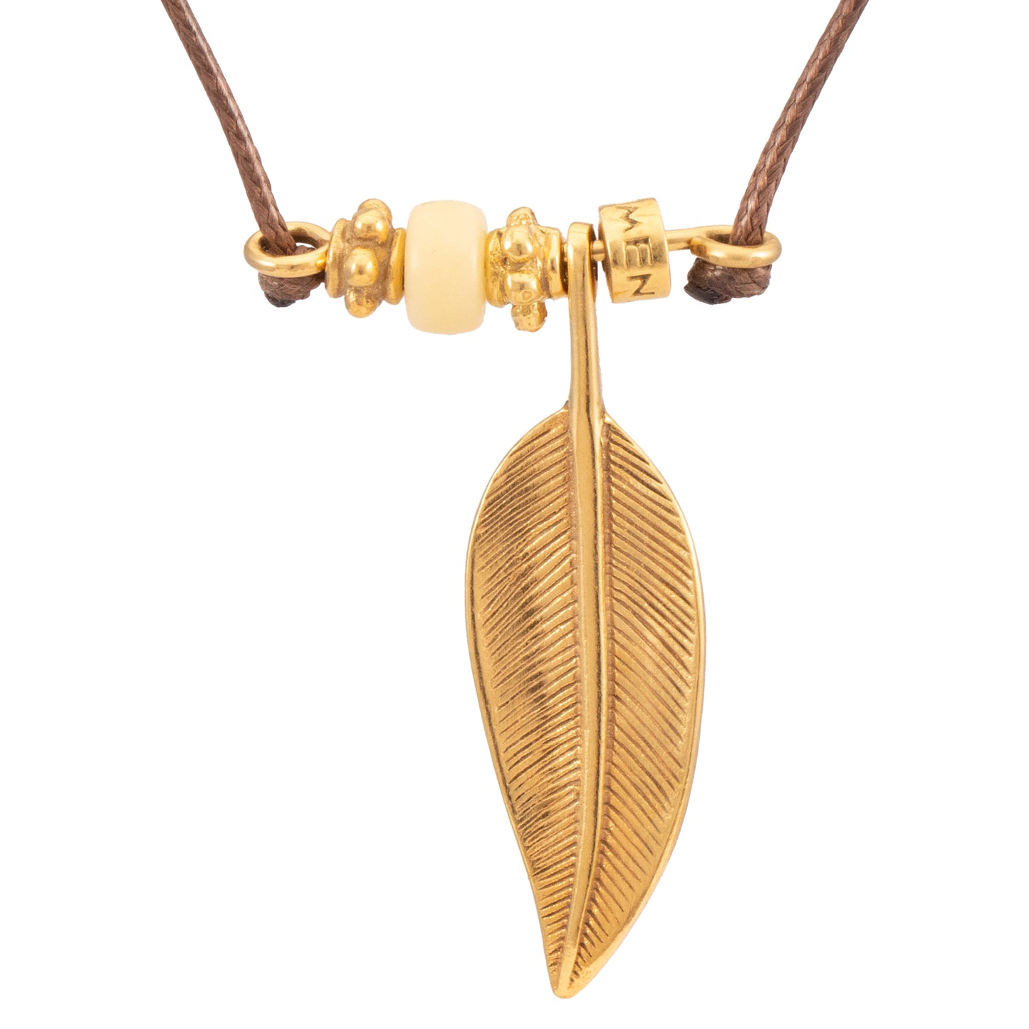 COLGANTE HILO ENCERADO PLUMA MEDIANA Y ASTA