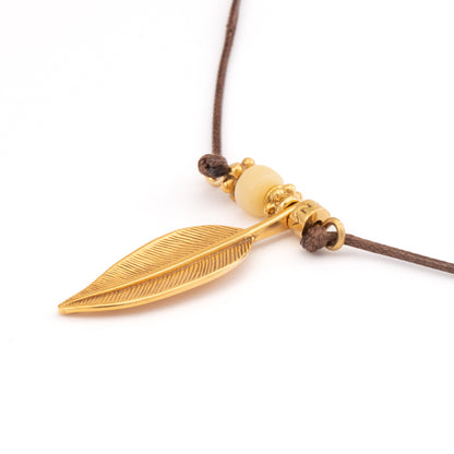 COLGANTE HILO ENCERADO PLUMA MEDIANA Y ASTA