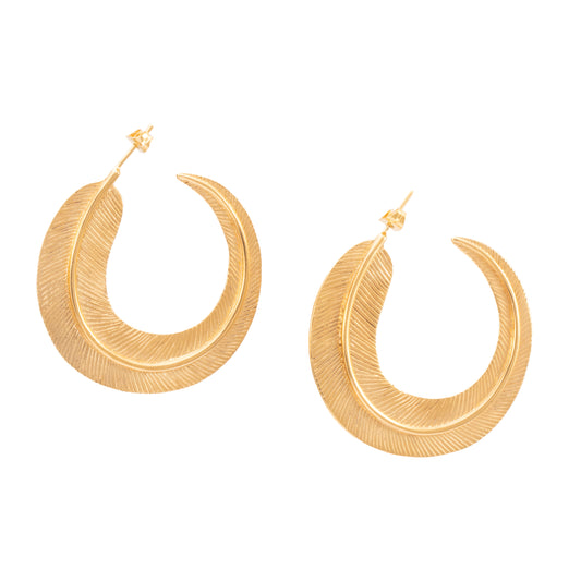 PENDIENTE PLUMA ARO GRANDE