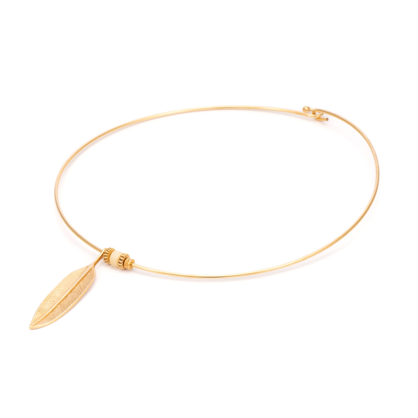 GARGANTILLA 1.5MM PLUMA GRANDE Y ASTA