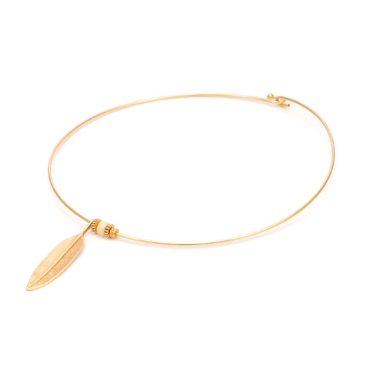 GARGANTILLA 1.5MM PLUMA MEDIANA Y ASTA