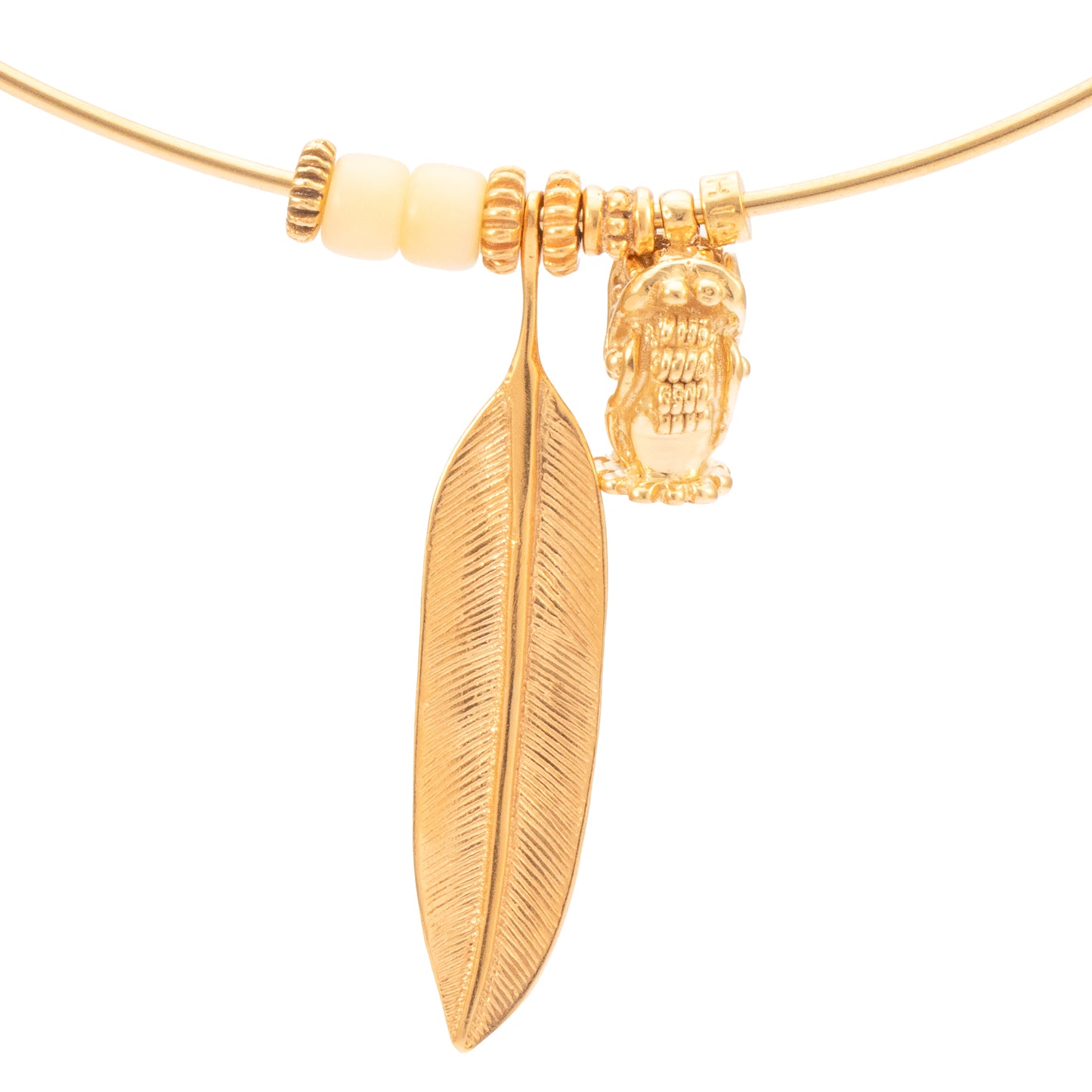 GARGANTILLA 1.5 MM PLUMA GRANDE, DRAGON Y ASTA