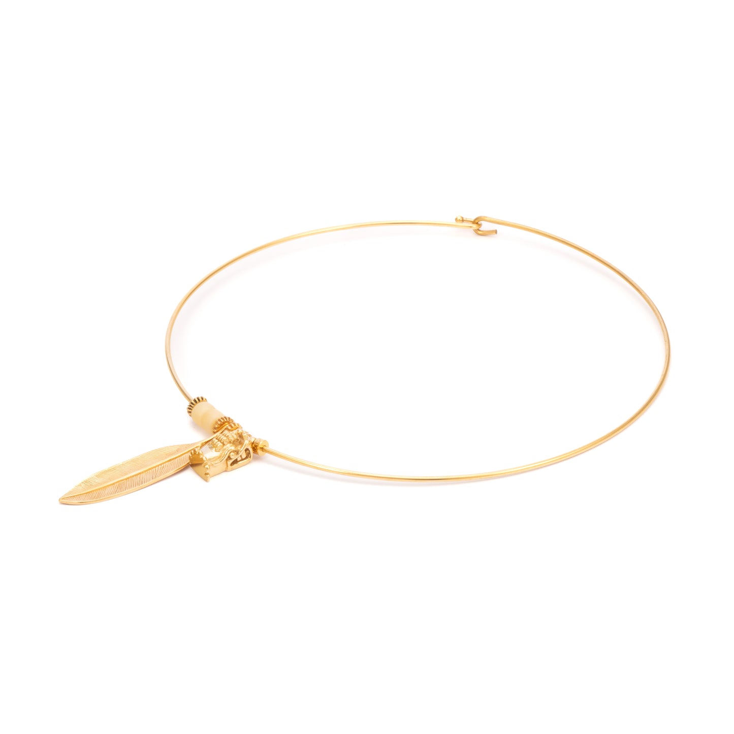 GARGANTILLA 1.5 MM PLUMA GRANDE, DRAGON Y ASTA