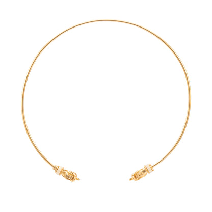 GARGANTILLA 3MM 2 DRAGONES Y ASTA