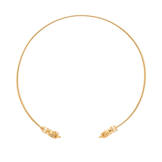 GARGANTILLA 3MM 2 DRAGONES Y ASTA