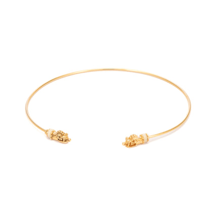 GARGANTILLA 3MM 2 DRAGONES Y ASTA