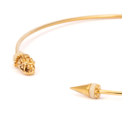 GARGANTILLA 3MM DRAGON, TACHUELA Y ASTA