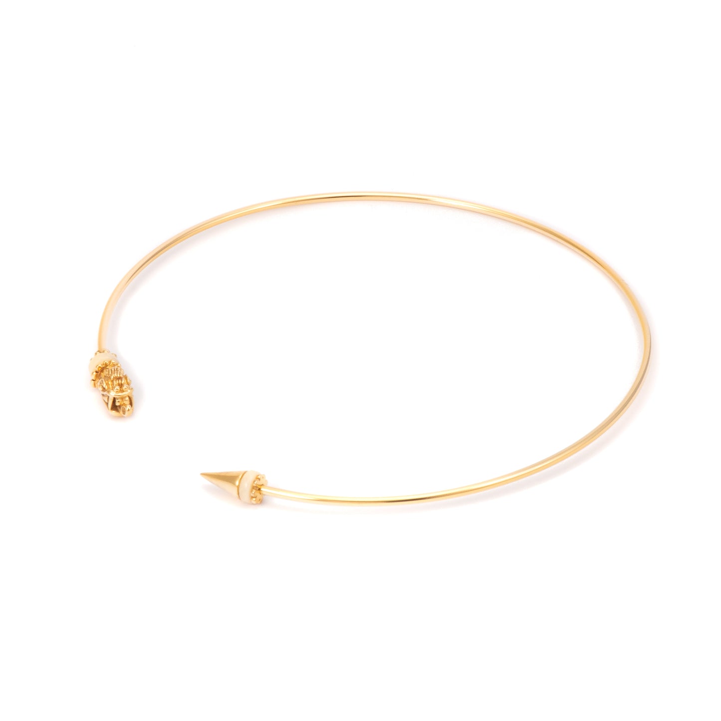 GARGANTILLA 3MM DRAGON, TACHUELA Y ASTA