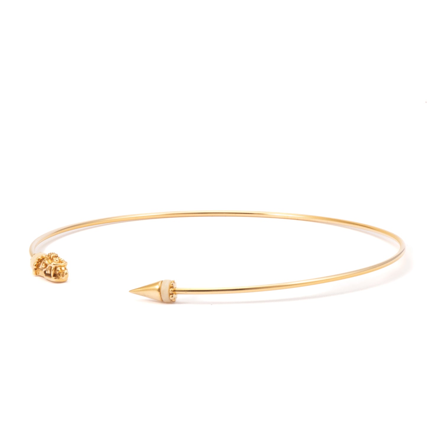 GARGANTILLA 3MM DRAGON, TACHUELA Y ASTA