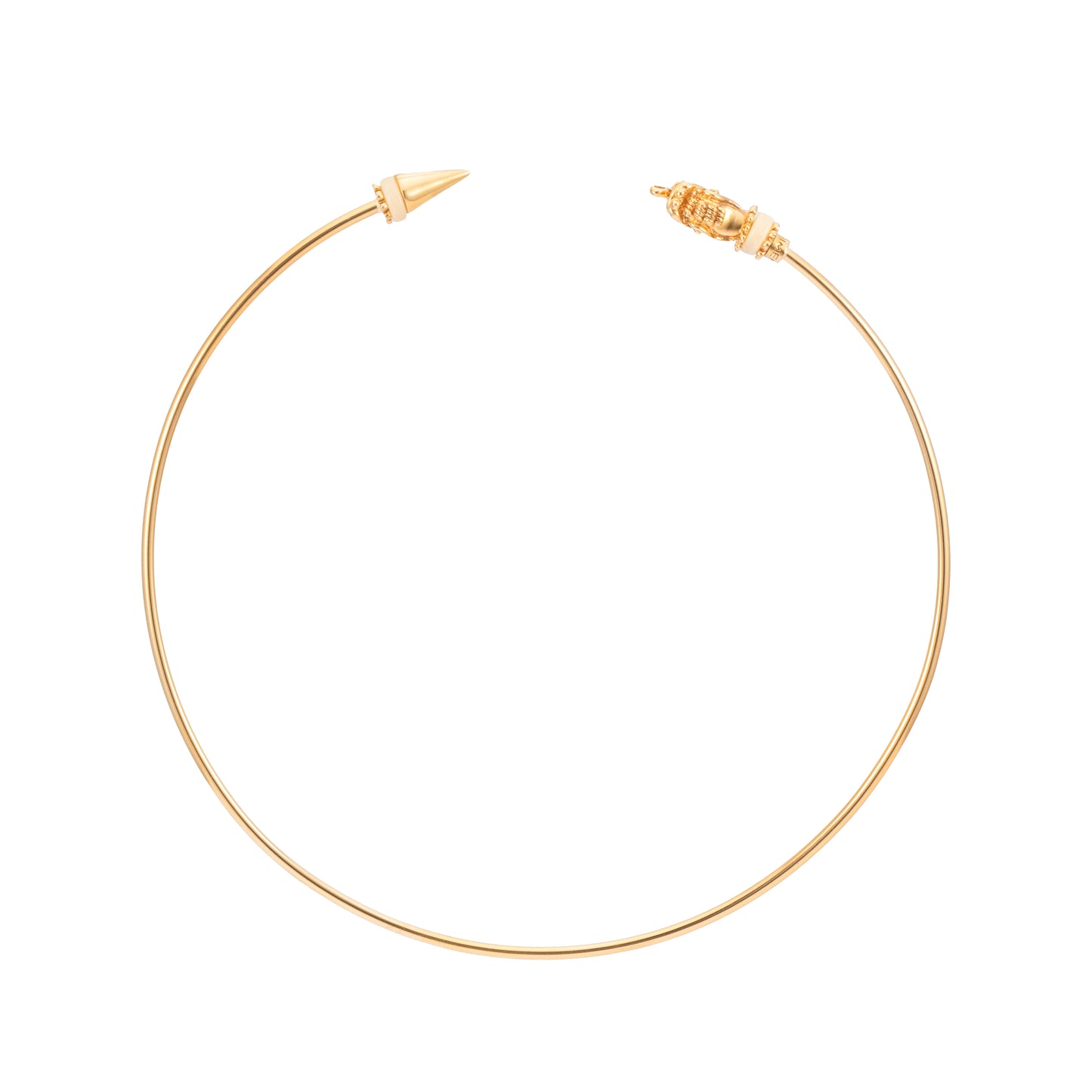 GARGANTILLA 3MM DRAGON, TACHUELA Y ASTA