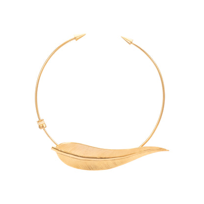 GARGANTILLA 3MM PLUMA G Y ASTA