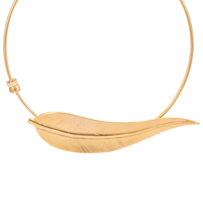 GARGANTILLA 3MM PLUMA G Y ASTA