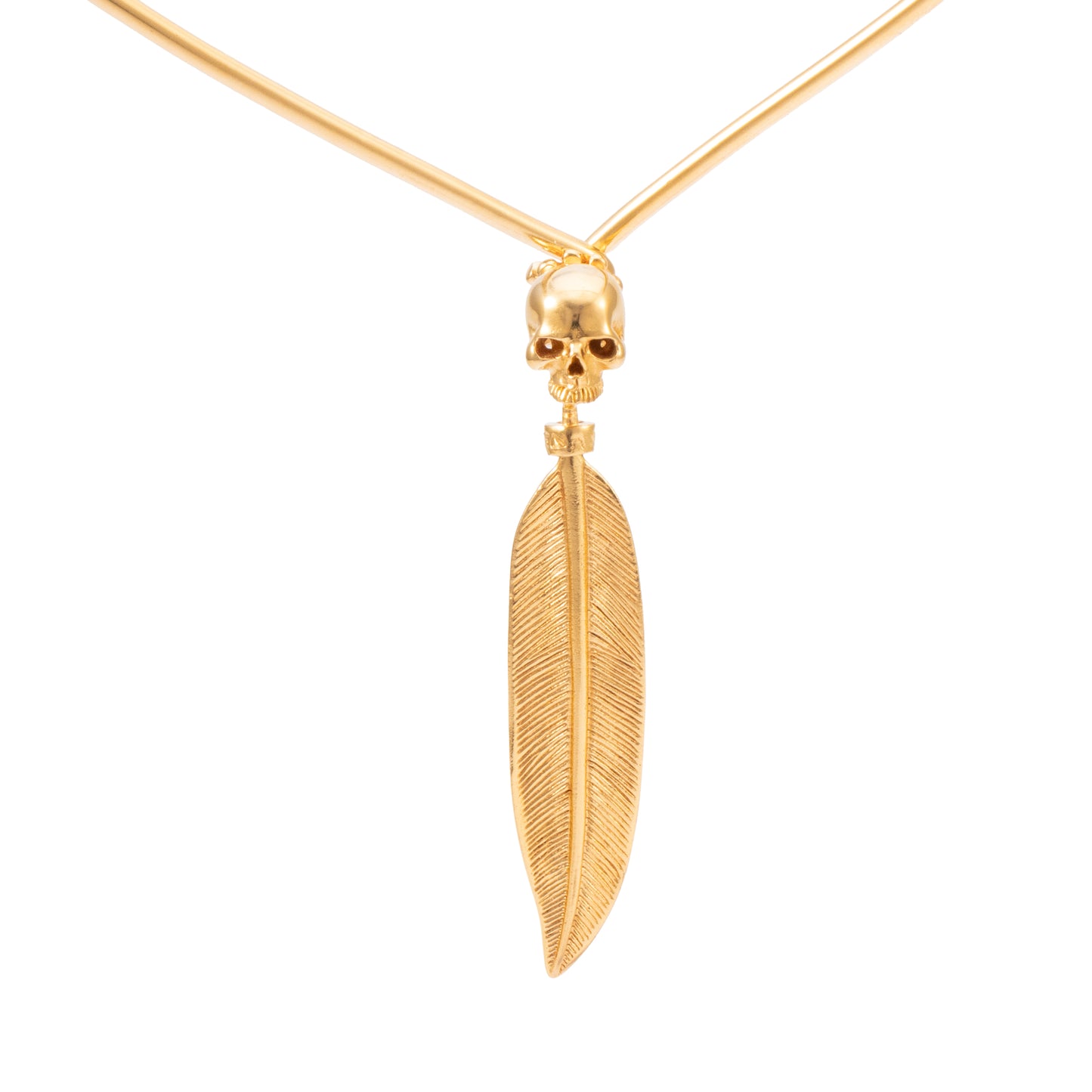 GARGANTILLA CALAVERA PLUMA GRANDE