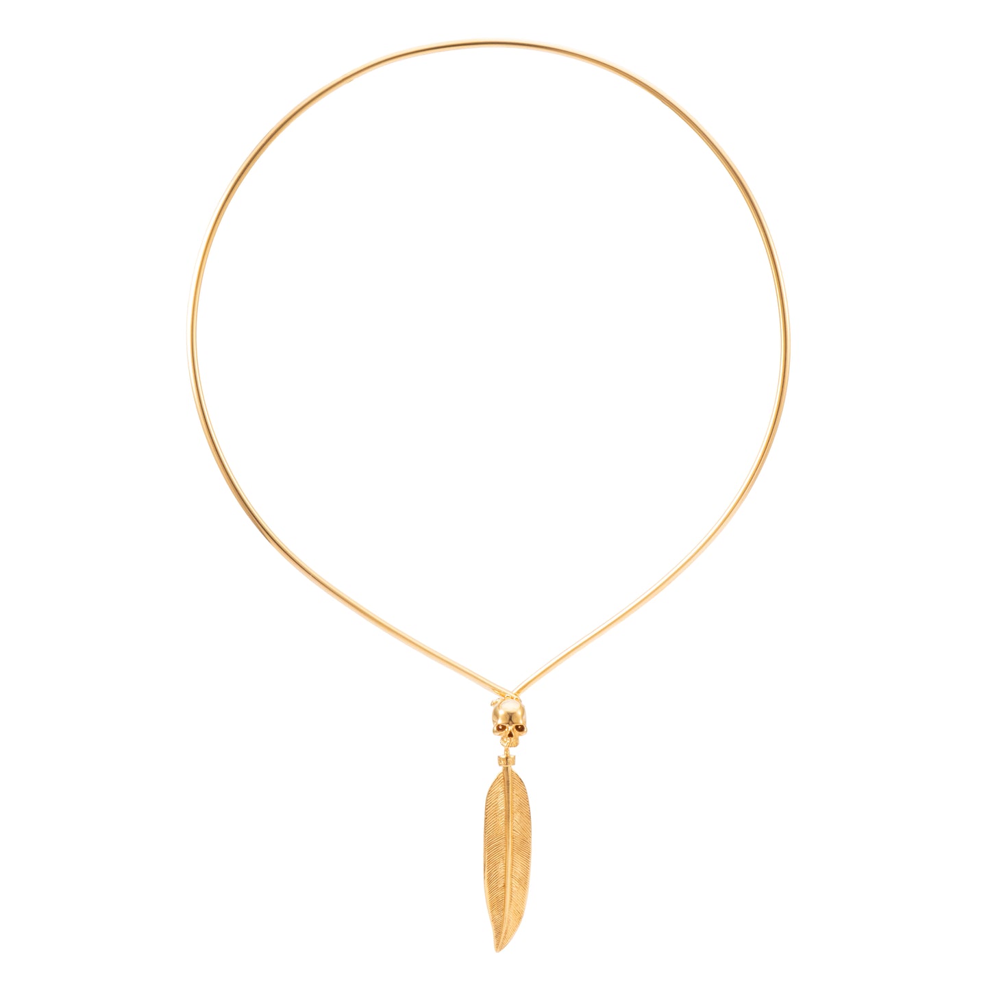 GARGANTILLA CALAVERA PLUMA GRANDE