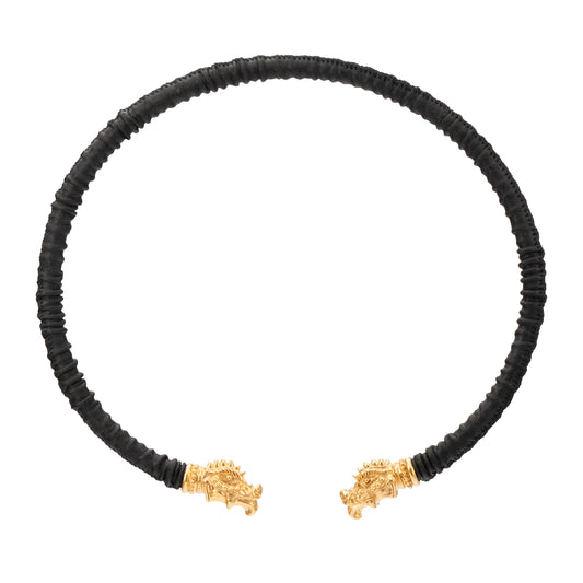 GARGANTILLA CUERO DRAGON GRANDE