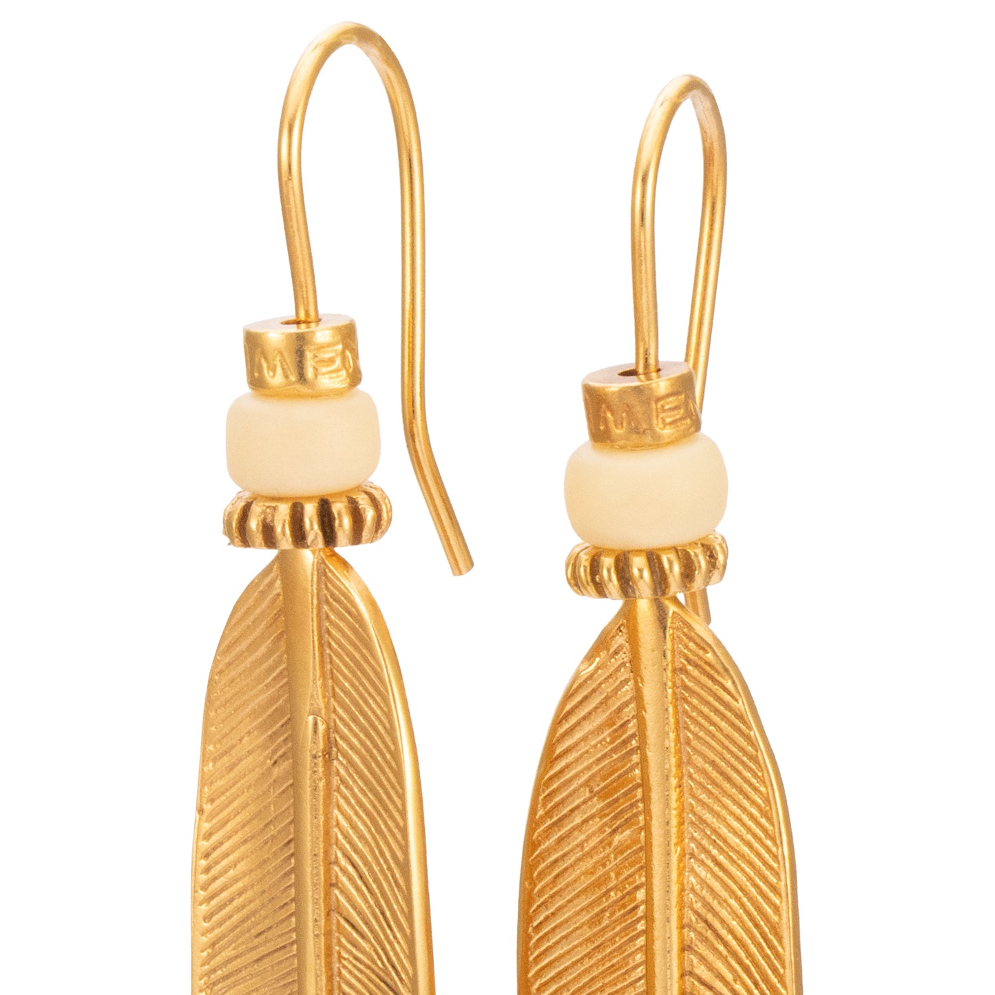 PENDIENTE PLUMA GRANDE Y ASTA