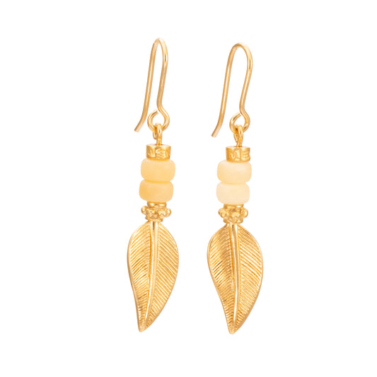 PENDIENTE PLUMA PEQUEÑA Y ASTA