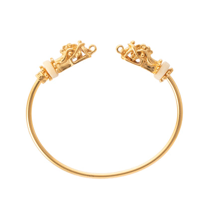 PULSERA 3MM 2 DRAGONES Y ASTA