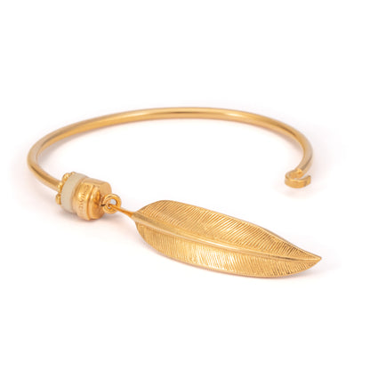 PULSERA 3MM PLUMA GRANDE Y ASTA