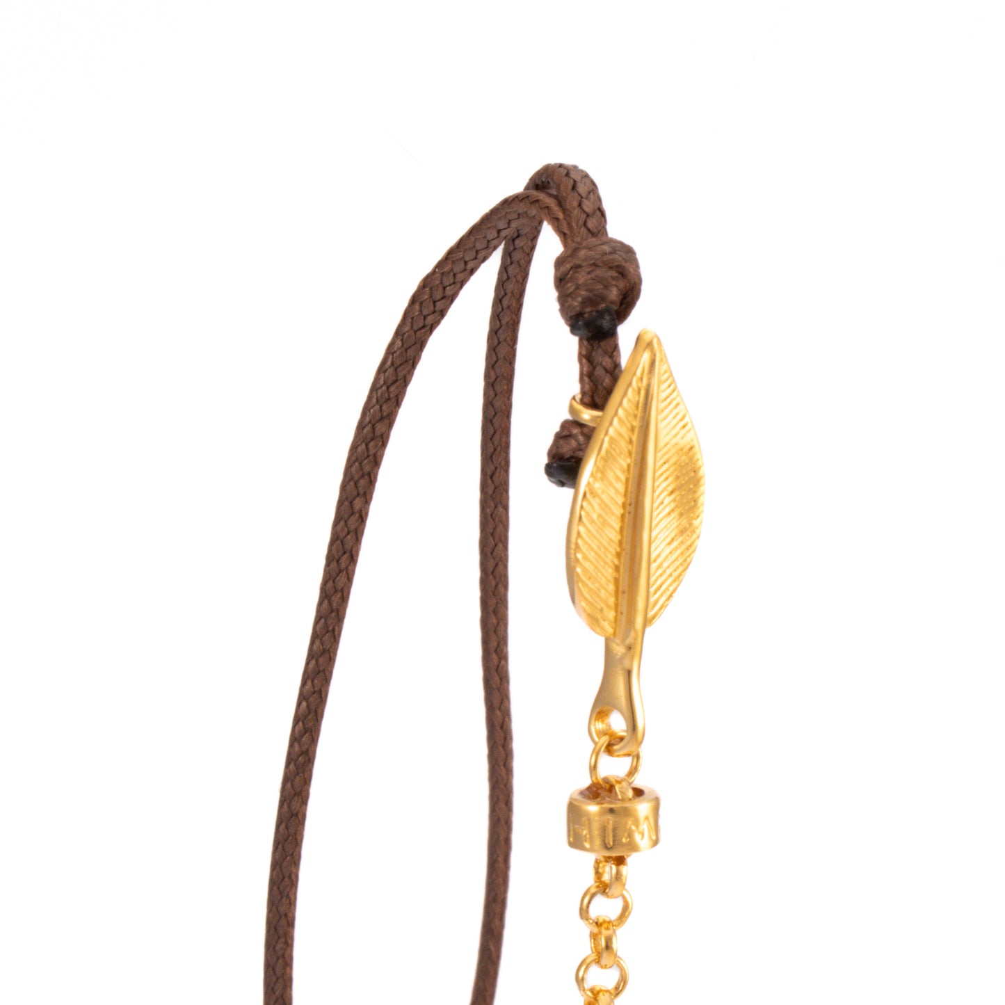 PULSERA HILO CADENA PLUMA MINI